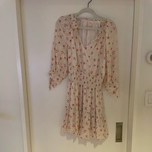 Rebecca Taylor Maui Fleur Dot Clip Dress in Snow Combo